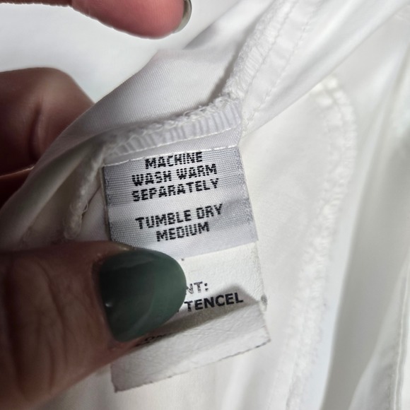 Cut Loose Pull On Elastic Waist Pants Straight Leg Lagenlook Resort Medium White - Picture 7 of 7